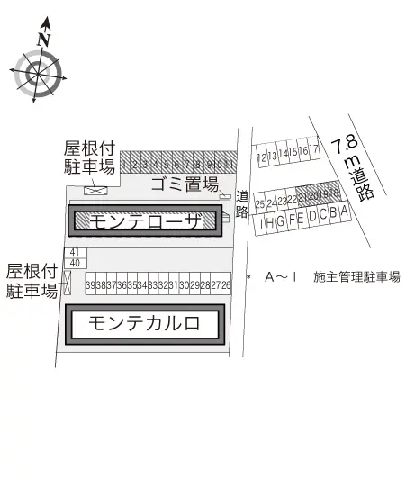 ★手数料０円★八街市大木　月極駐車場（LP）